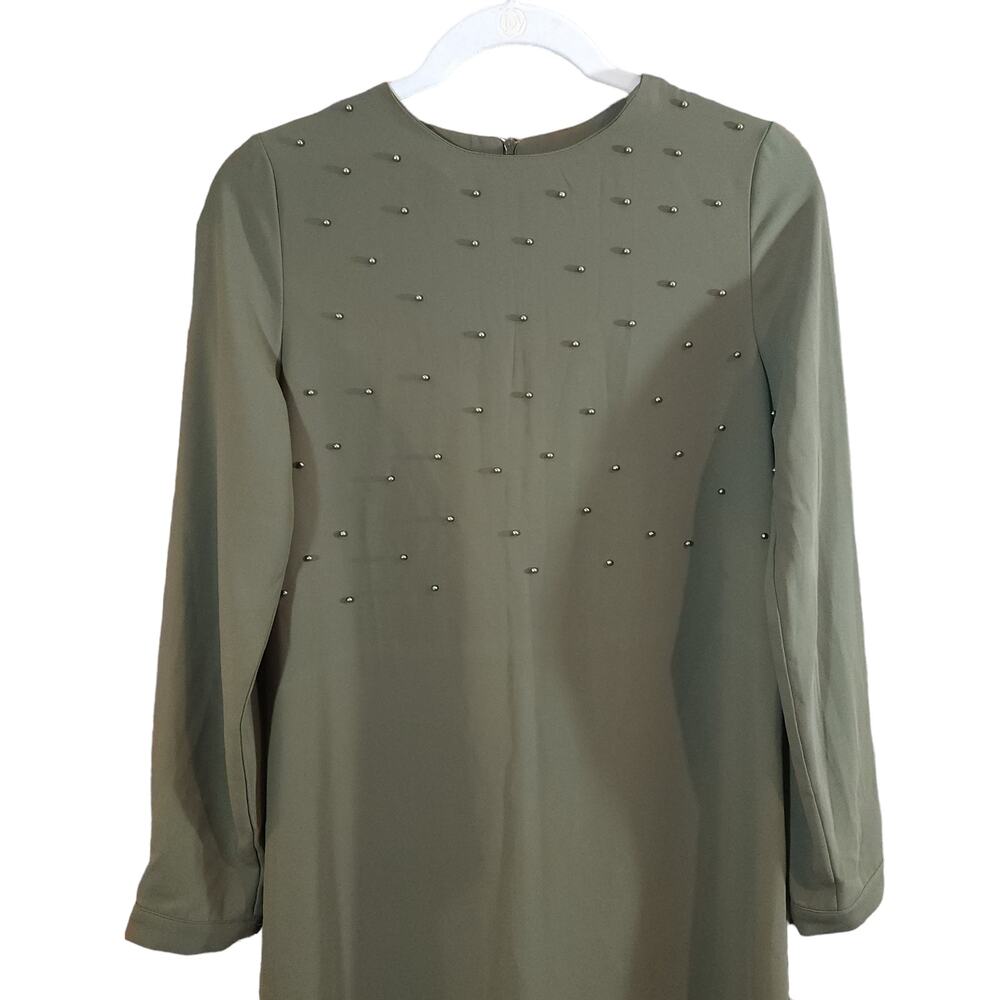 Aynaz Beaded Long Sleeve Midi Dress Modest Wedding Guest Party Women's 38 NWT - Picture 3 of 7